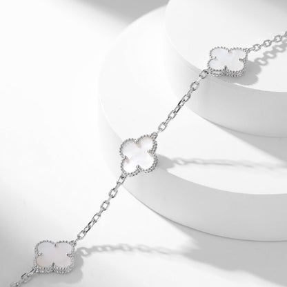 [⭐Clover Jewelry]CLOVER 10 MOTIFS WHITE MOTHER OF PEARL NECKLACE