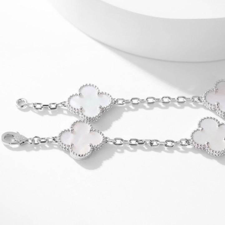 [⭐Clover Jewelry]CLOVER 10 MOTIFS WHITE MOTHER OF PEARL NECKLACE