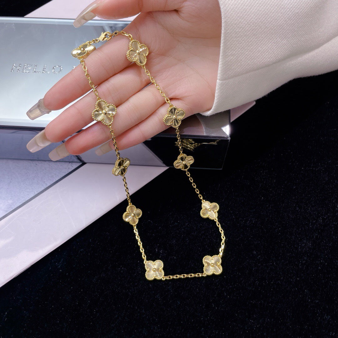[⭐Clover Jewelry]CLOVER 10 MOTIFS LASER NECKLACE