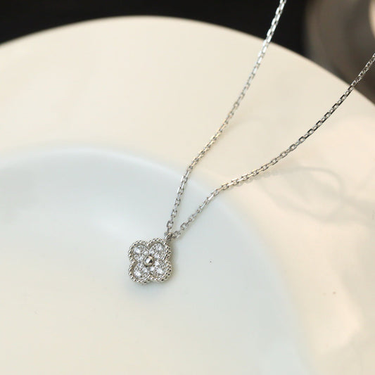 [⭐Clover Jewelry]CLOVER MINI 9.5MM PENDANT DIAMOND NECKLACE