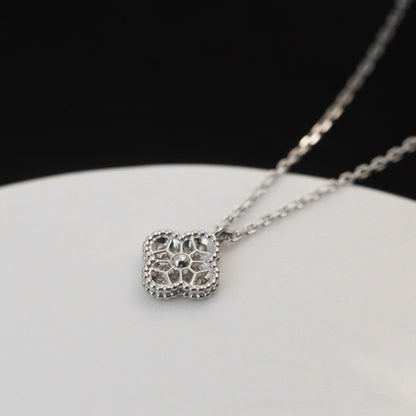 [⭐Clover Jewelry]CLOVER MINI 9.5MM PENDANT DIAMOND NECKLACE