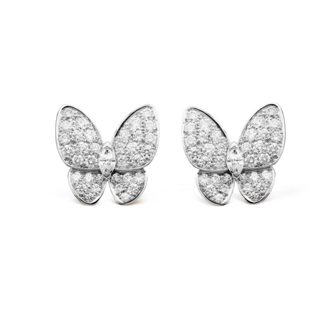 [⭐Clover Jewelry]BUTTERFLY ALL DIAMOND EARRINGS