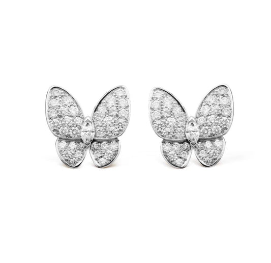 [⭐Clover Jewelry]BUTTERFLY ALL DIAMOND EARRINGS