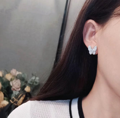 [⭐Clover Jewelry]BUTTERFLY ALL DIAMOND EARRINGS