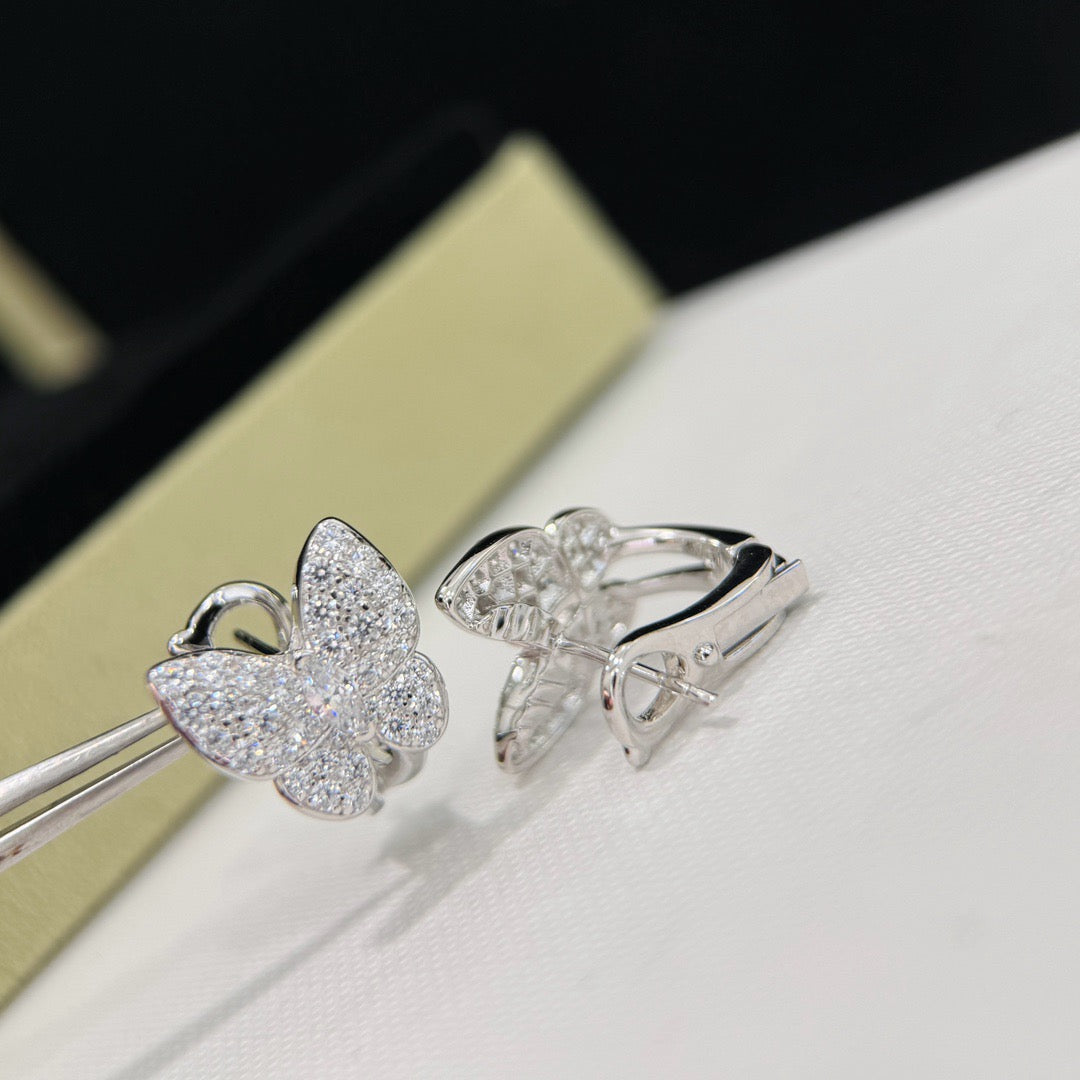 [⭐Clover Jewelry]BUTTERFLY ALL DIAMOND EARRINGS