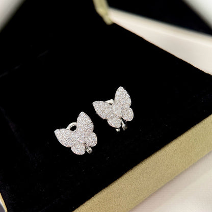 [⭐Clover Jewelry]BUTTERFLY ALL DIAMOND EARRINGS