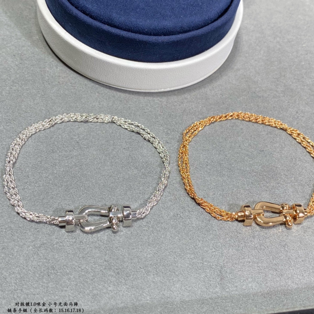 [⭐Clover Jewelry]FORCE SMALL HORSESHOE  DIAMOND CHAIN ROPE BRACELET