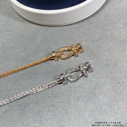 [⭐Clover Jewelry]FORCE SMALL HORSESHOE  DIAMOND CHAIN ROPE BRACELET