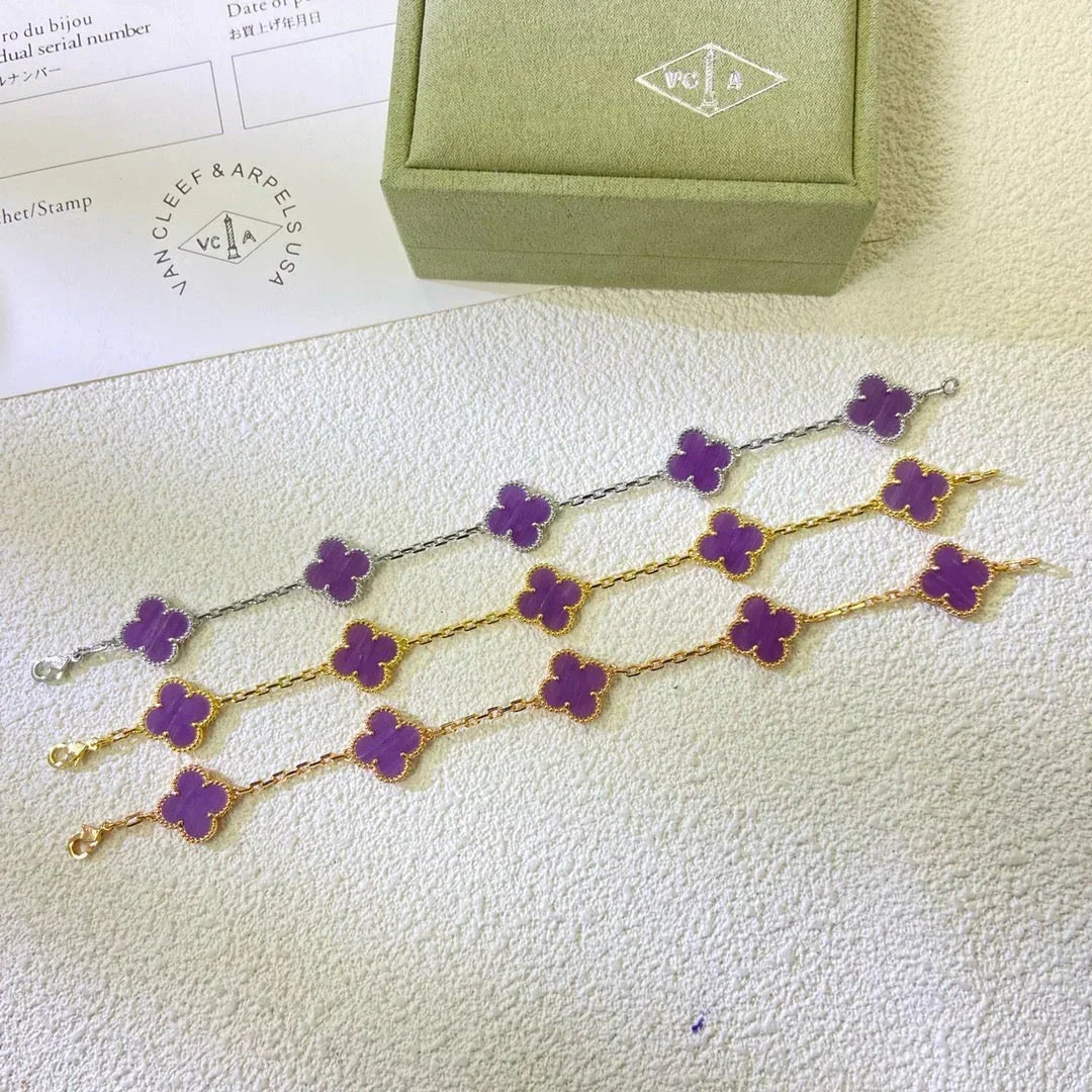 [⭐Clover Jewelry] CLOVER 5 MOTIF VIOLET BRACELET COLLECTION