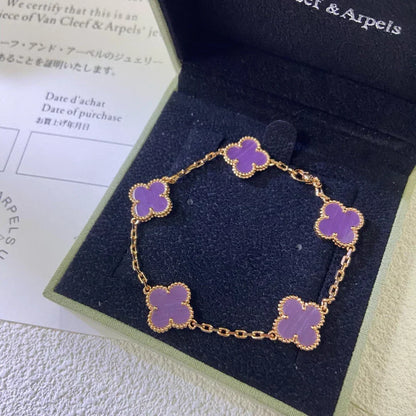 [⭐Clover Jewelry] CLOVER 5 MOTIF VIOLET BRACELET COLLECTION