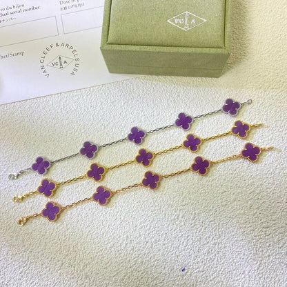 [⭐Clover Jewelry] CLOVER 5 MOTIF VIOLET BRACELET COLLECTION