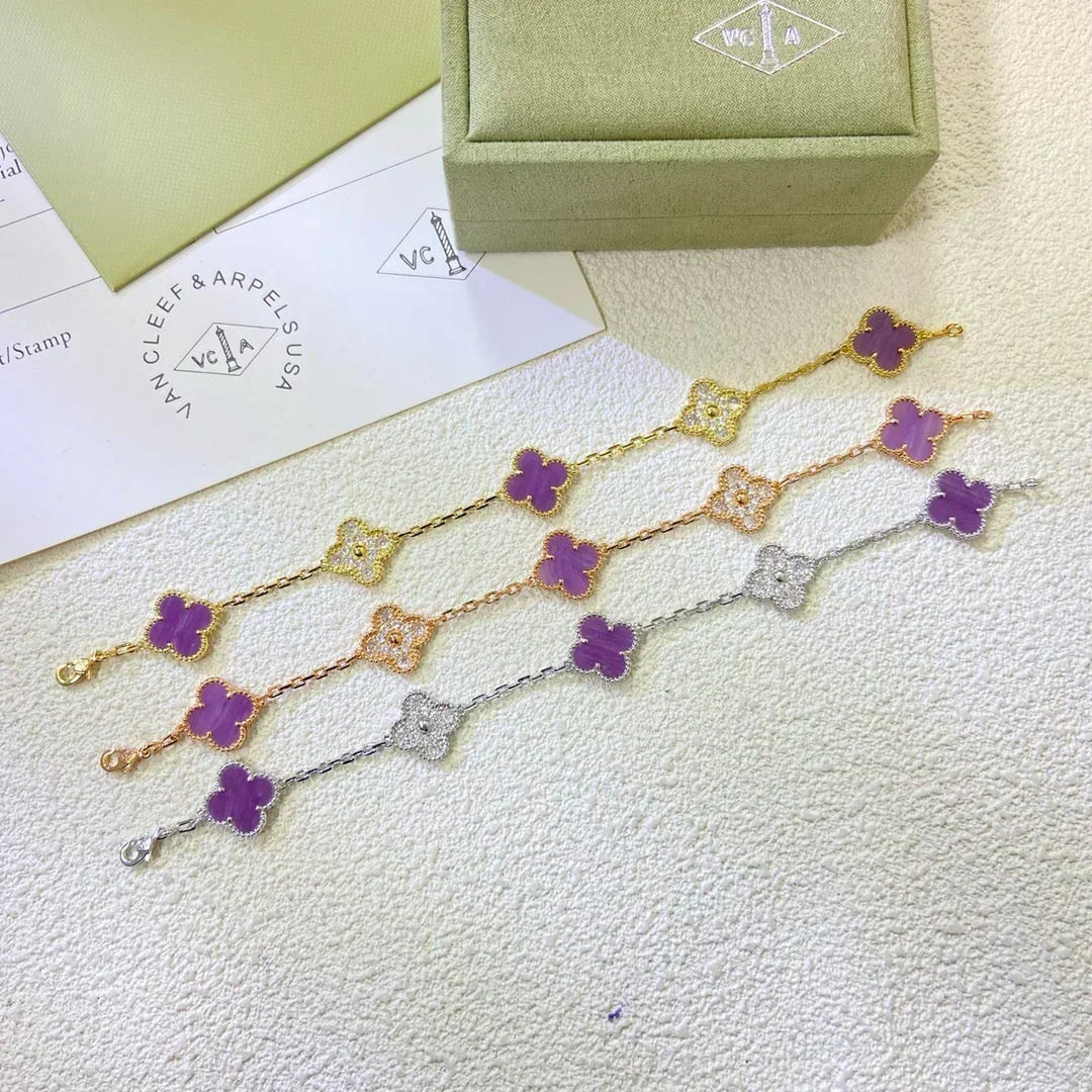 [⭐Clover Jewelry] CLOVER 5 MOTIF VIOLET BRACELET COLLECTION