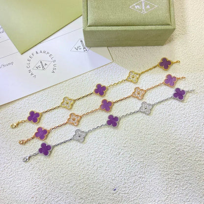 [⭐Clover Jewelry] CLOVER 5 MOTIF VIOLET BRACELET COLLECTION