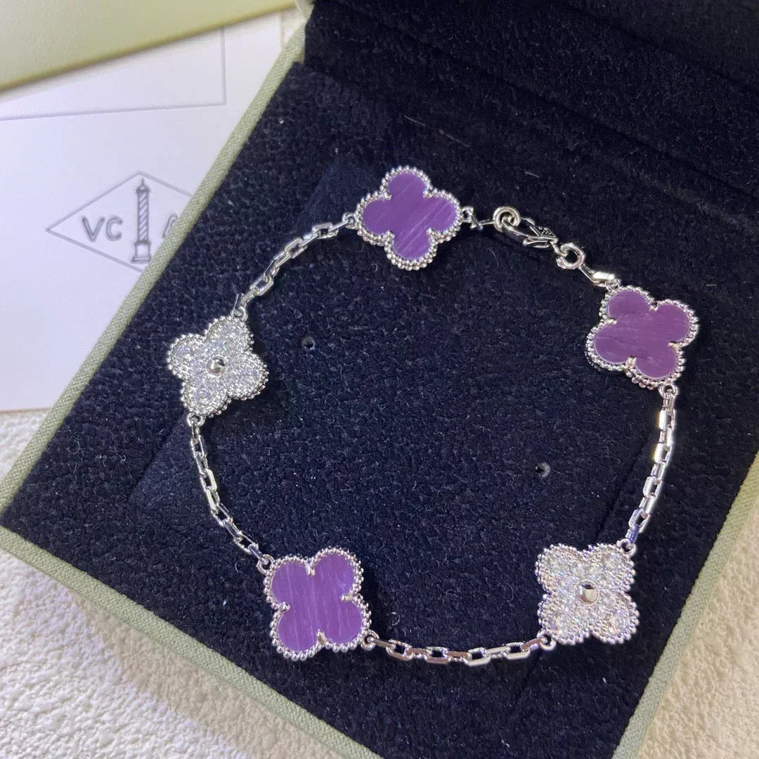 [⭐Clover Jewelry] CLOVER 5 MOTIF VIOLET BRACELET COLLECTION