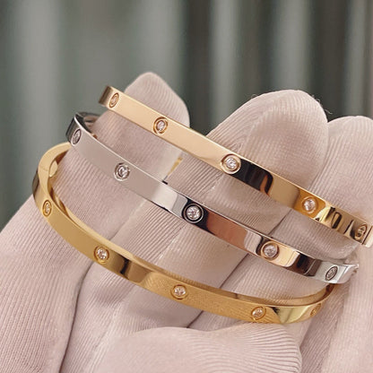 [⭐Clover Jewelry]LOVE BRACELET 3.65MM 10 DIAMONDS