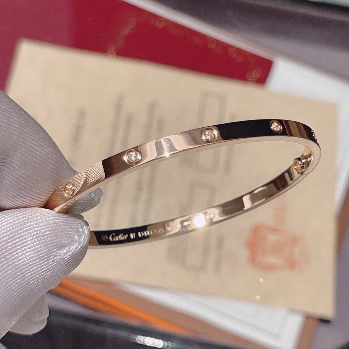 [⭐Clover Jewelry]LOVE BRACELET 3.65MM 10 DIAMONDS