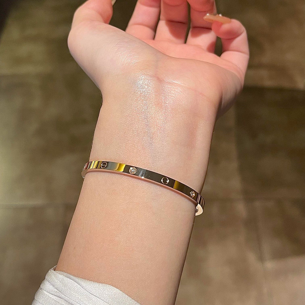 [⭐Clover Jewelry]LOVE BRACELET 3.65MM 6 DIAMONDS