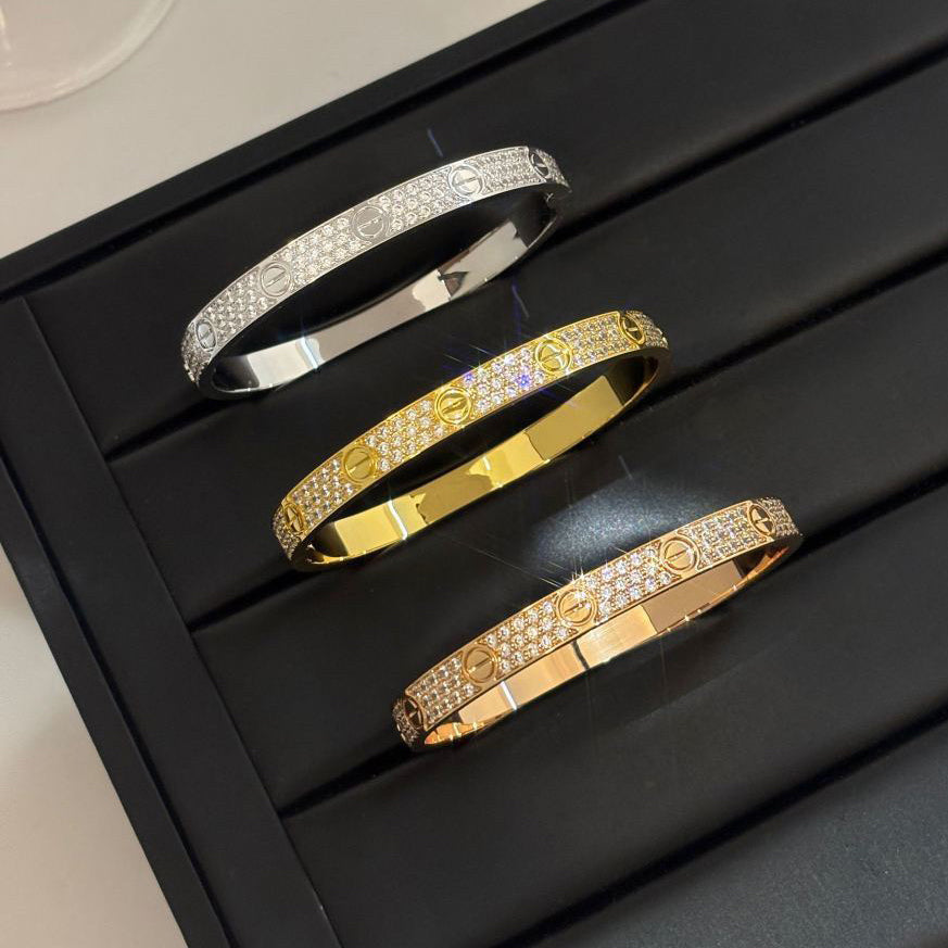[⭐Clover Jewelry]LOVE BRACELET 6.1MM DIAMOND-PAVED