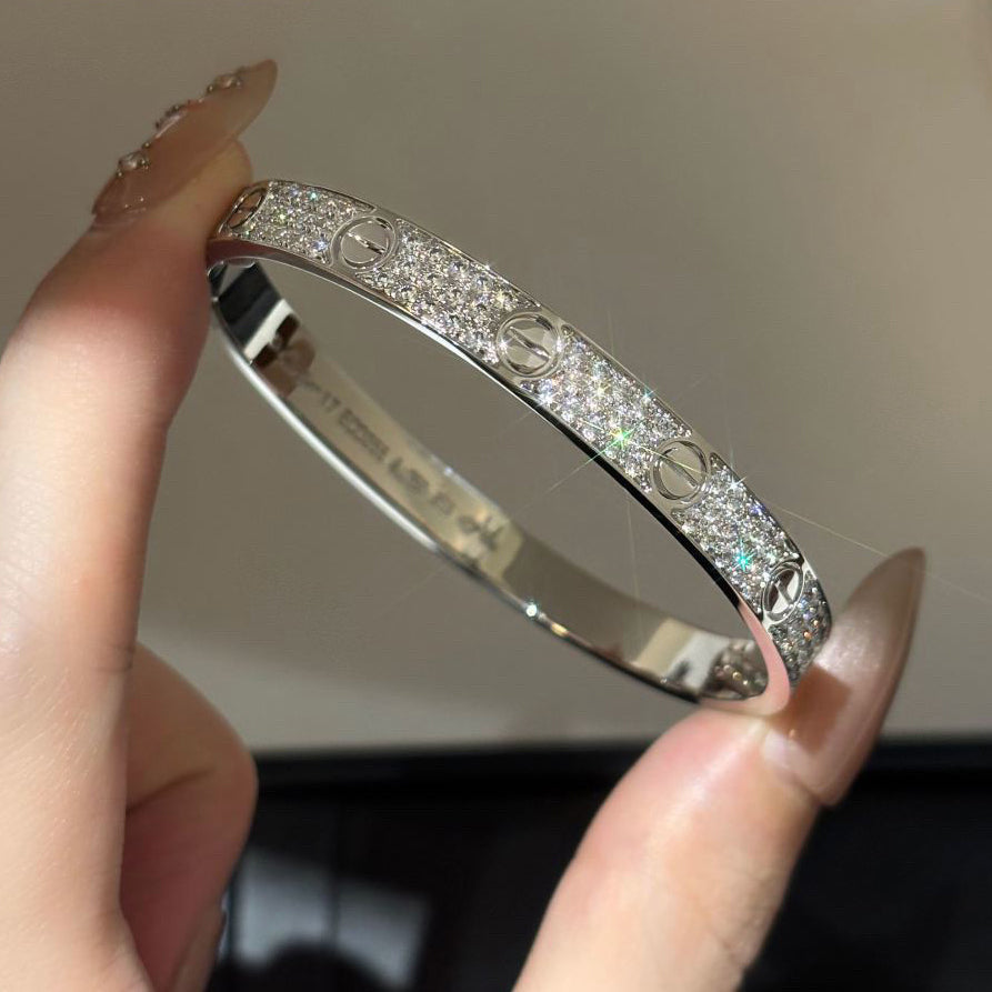 [⭐Clover Jewelry]LOVE BRACELET 6.1MM DIAMOND-PAVED