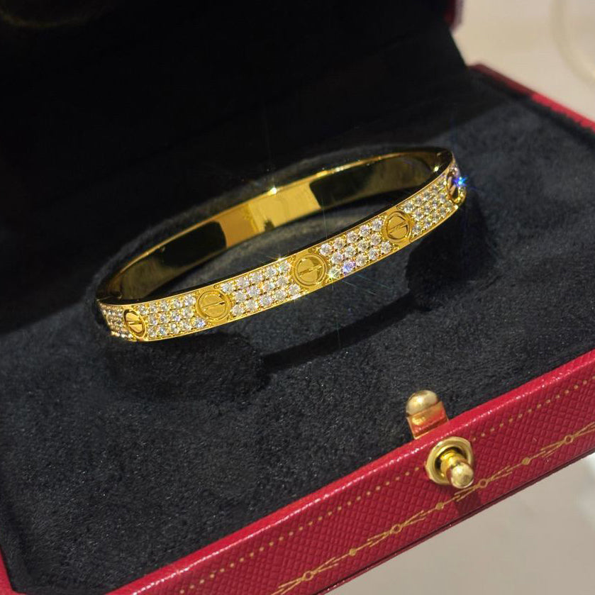 [⭐Clover Jewelry]LOVE BRACELET 6.1MM DIAMOND-PAVED