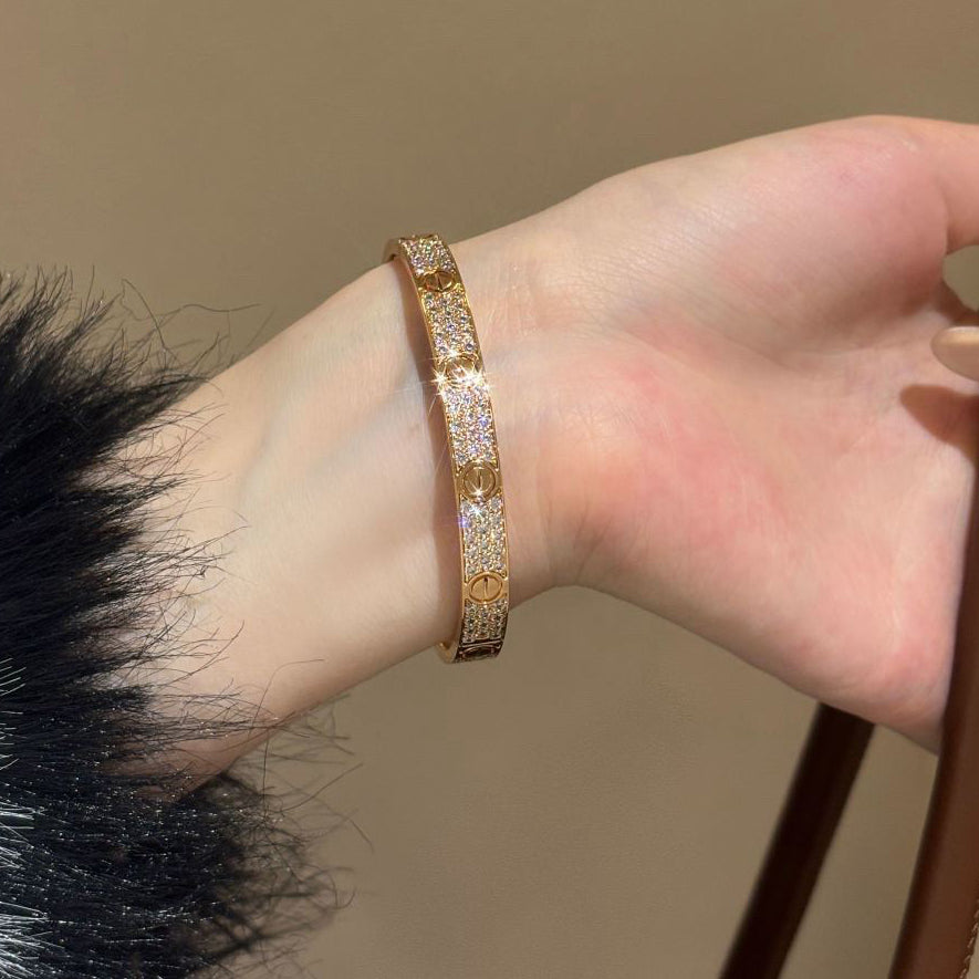 [⭐Clover Jewelry]LOVE BRACELET 6.1MM DIAMOND-PAVED