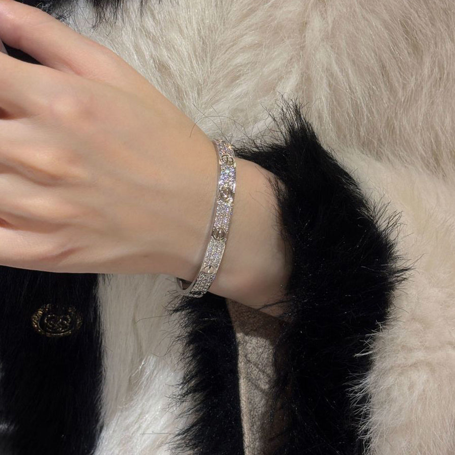 [⭐Clover Jewelry]LOVE BRACELET 6.1MM DIAMOND-PAVED