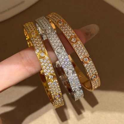 [⭐Clover Jewelry]LOVE BRACELET 6.1MM DIAMOND-PAVED 10 BIG DIAMONDS