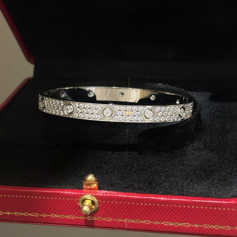 [⭐Clover Jewelry]LOVE BRACELET 6.1MM DIAMOND-PAVED 10 BIG DIAMONDS
