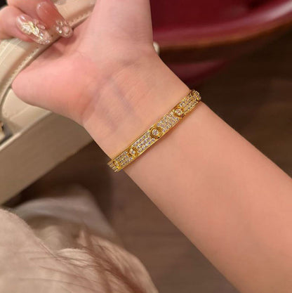 [⭐Clover Jewelry]LOVE BRACELET 6.1MM DIAMOND-PAVED 10 BIG DIAMONDS