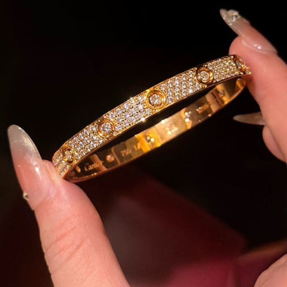 [⭐Clover Jewelry]LOVE BRACELET 6.1MM DIAMOND-PAVED 10 BIG DIAMONDS