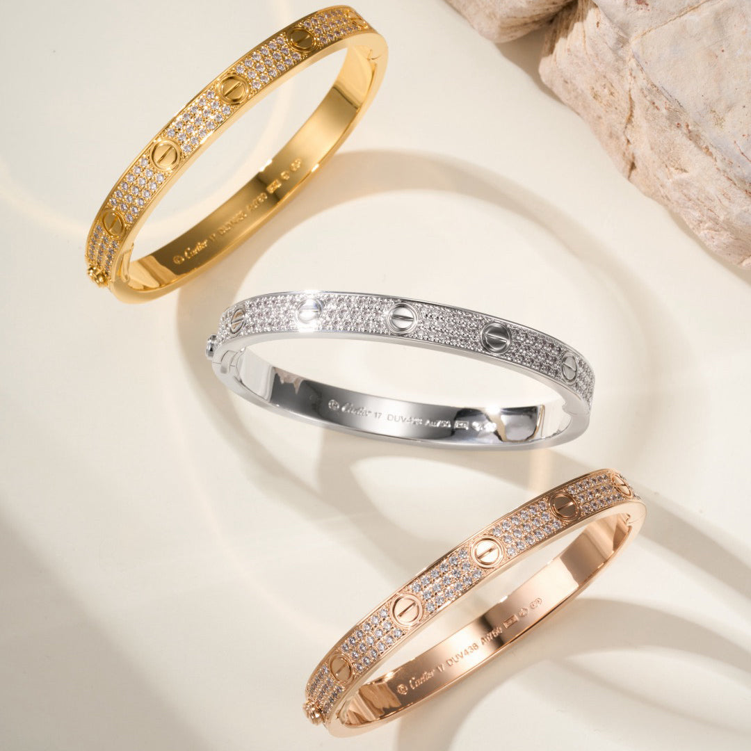 [⭐Clover Jewelry]LOVE BRACELET 6.1MM DIAMOND-PAVED