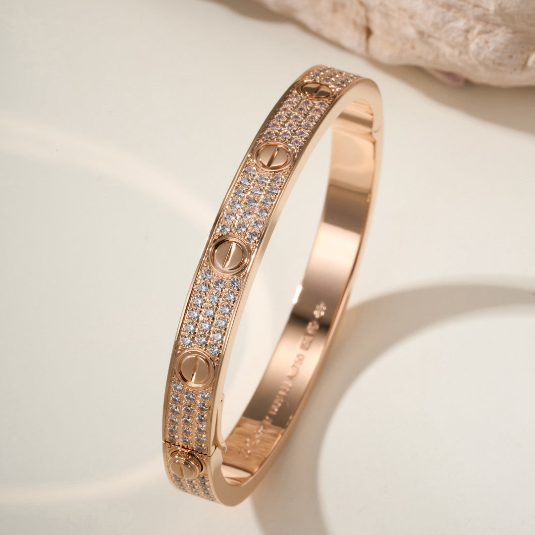 [⭐Clover Jewelry]LOVE BRACELET 6.1MM DIAMOND-PAVED