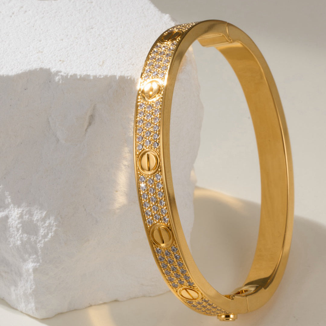[⭐Clover Jewelry]LOVE BRACELET 6.1MM DIAMOND-PAVED