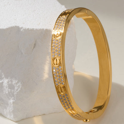 [⭐Clover Jewelry]LOVE BRACELET 6.1MM DIAMOND-PAVED