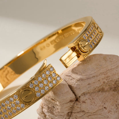 [⭐Clover Jewelry]LOVE BRACELET 6.1MM DIAMOND-PAVED