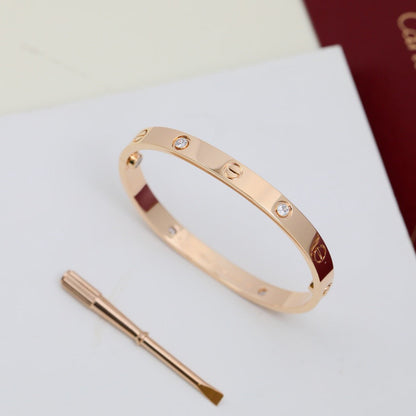 [⭐Clover Jewelry]LOVE BRACELET 6.1MM 4 DIAMONDS