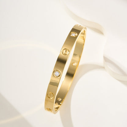 [⭐Clover Jewelry]LOVE BRACELET 6.1MM 4 DIAMONDS