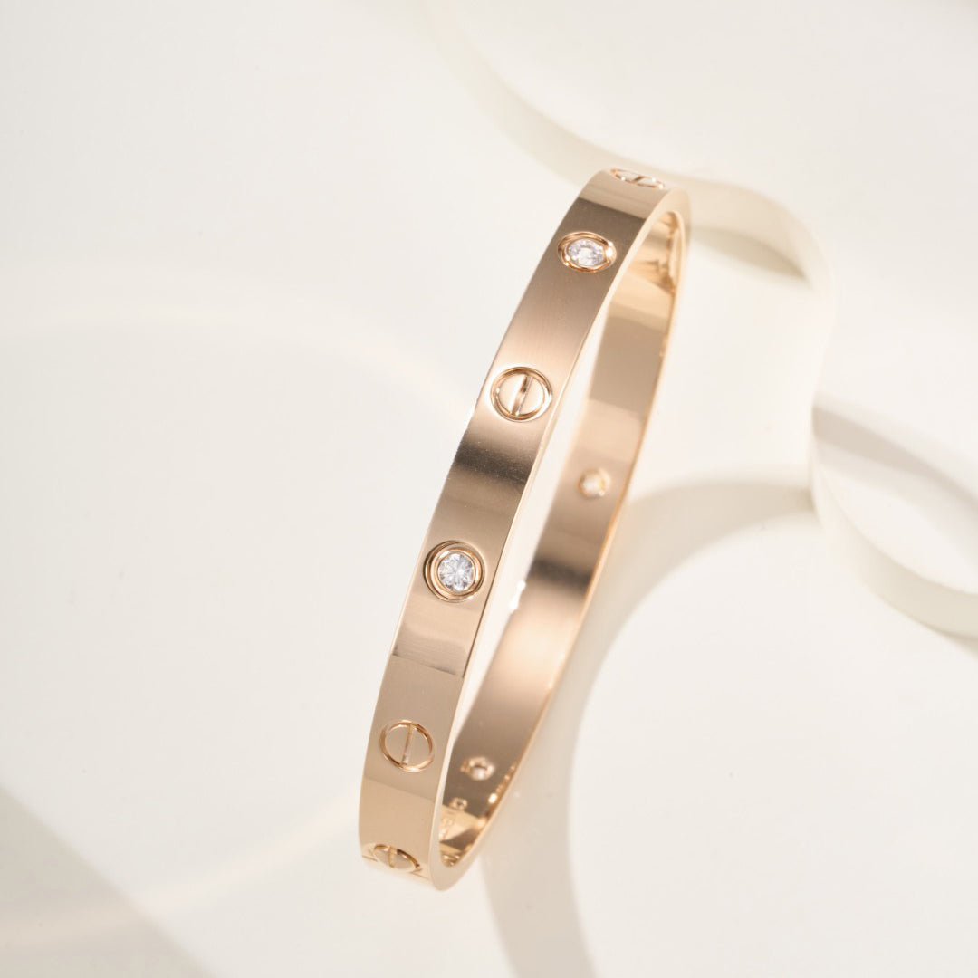[⭐Clover Jewelry]LOVE BRACELET 6.1MM 4 DIAMONDS