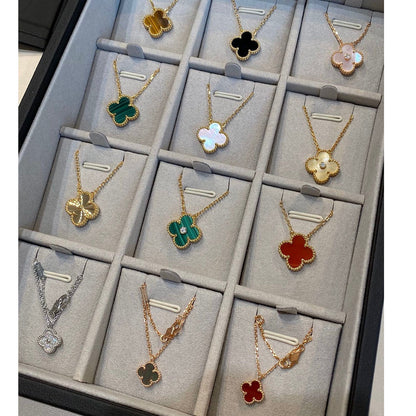 [⭐Clover Jewelry]CLOVER 15MM LASER NECKLACE SILVER