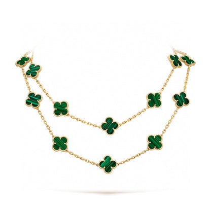 [⭐Clover Jewelry]CLOVER 20 MOTIFS MALACHITE GOLD