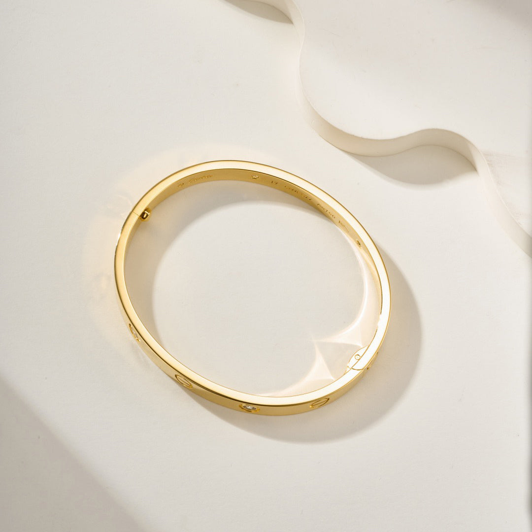 [⭐Clover Jewelry]LOVE BRACELET 6.1MM 4 DIAMONDS