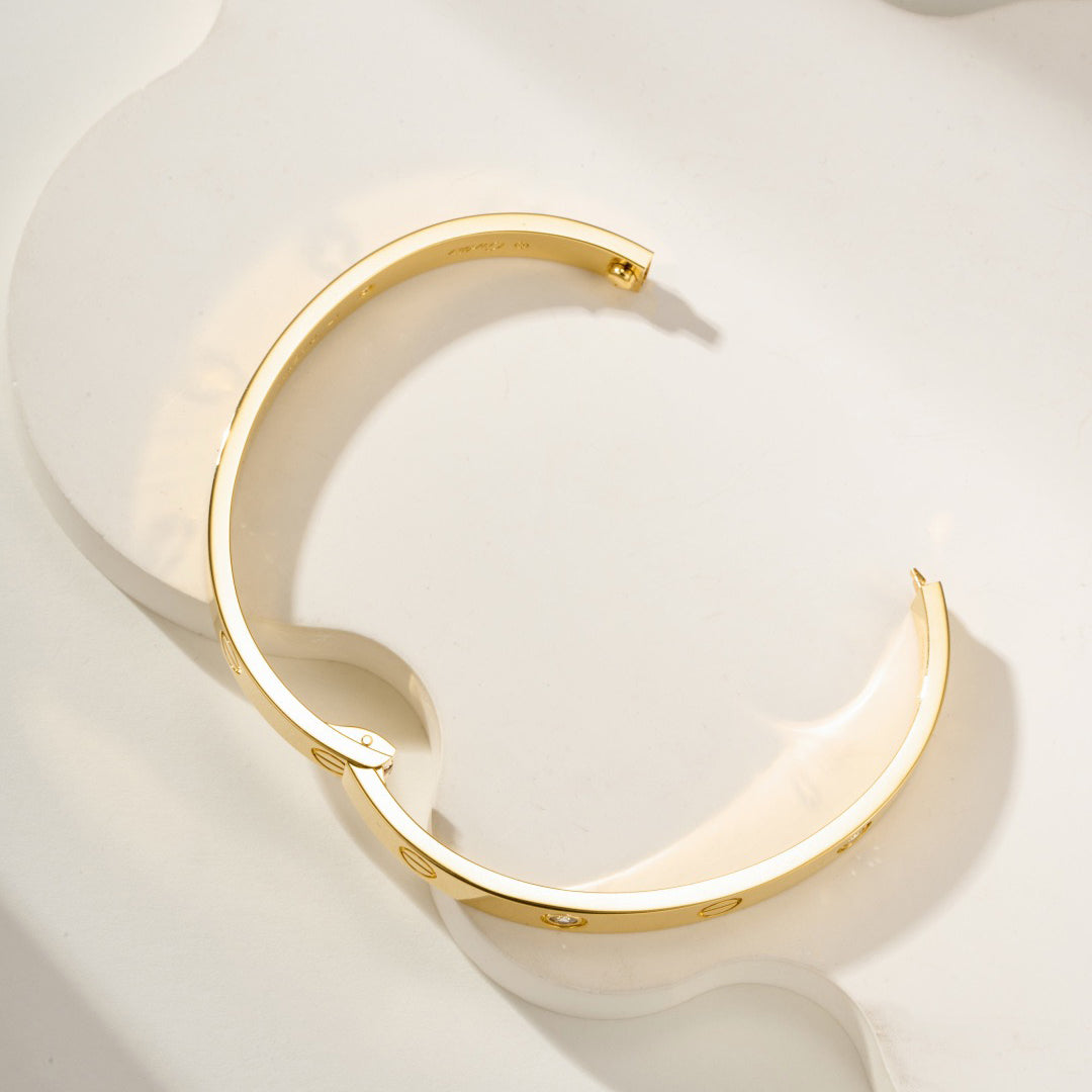 [⭐Clover Jewelry]LOVE BRACELET 6.1MM 4 DIAMONDS