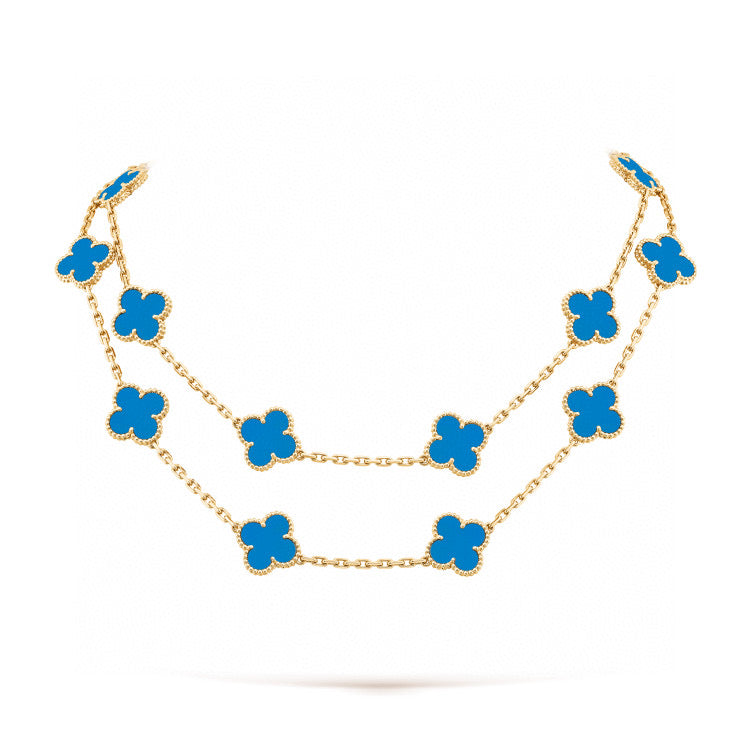[⭐Clover Jewelry]CLOVER 20 MOTIFS TURQUOISE GOLD