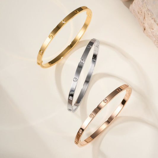 [⭐Clover Jewelry]LOVE BRACELET 3.65MM 6 DIAMONDS