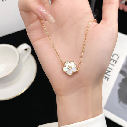 [⭐Clover Jewelry]LUCKY WHITE MOP PLUM BLOSSOM  BRACELET