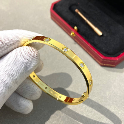 [⭐Clover Jewelry]LOVE BRACELET 6.1MM 10 DIAMONDS