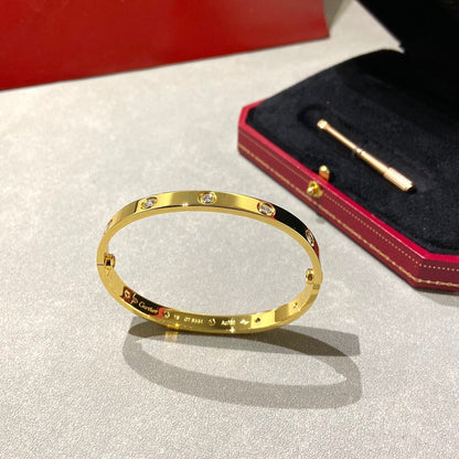 [⭐Clover Jewelry]LOVE BRACELET 6.1MM 10 DIAMONDS