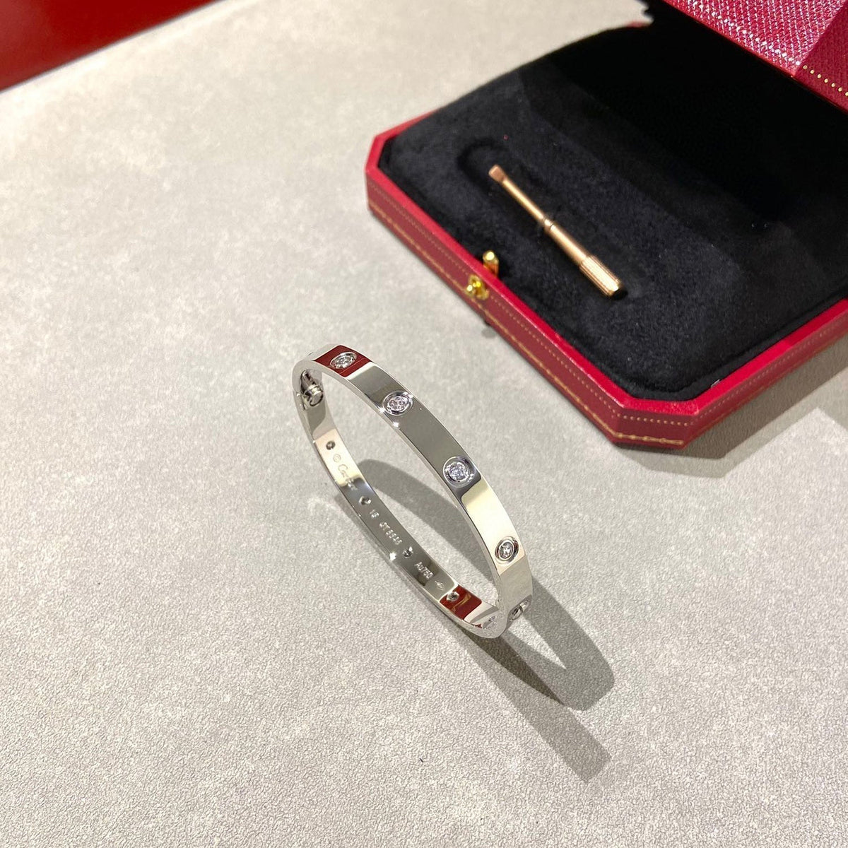 [⭐Clover Jewelry]LOVE BRACELET 6.1MM 10 DIAMONDS