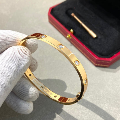 [⭐Clover Jewelry]LOVE BRACELET 6.1MM 10 DIAMONDS