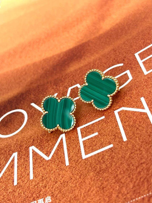 [⭐Clover Jewelry] CLOVER LARGE (20mm) 1 MOTIFS GREENER MOP STUD EARRINGS